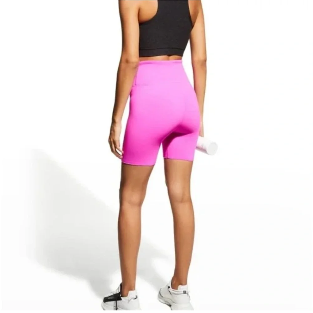 FREE PEOPLE MOVEMENT PINK CROSS WAIST BLAZE IT BIKE SHORTS